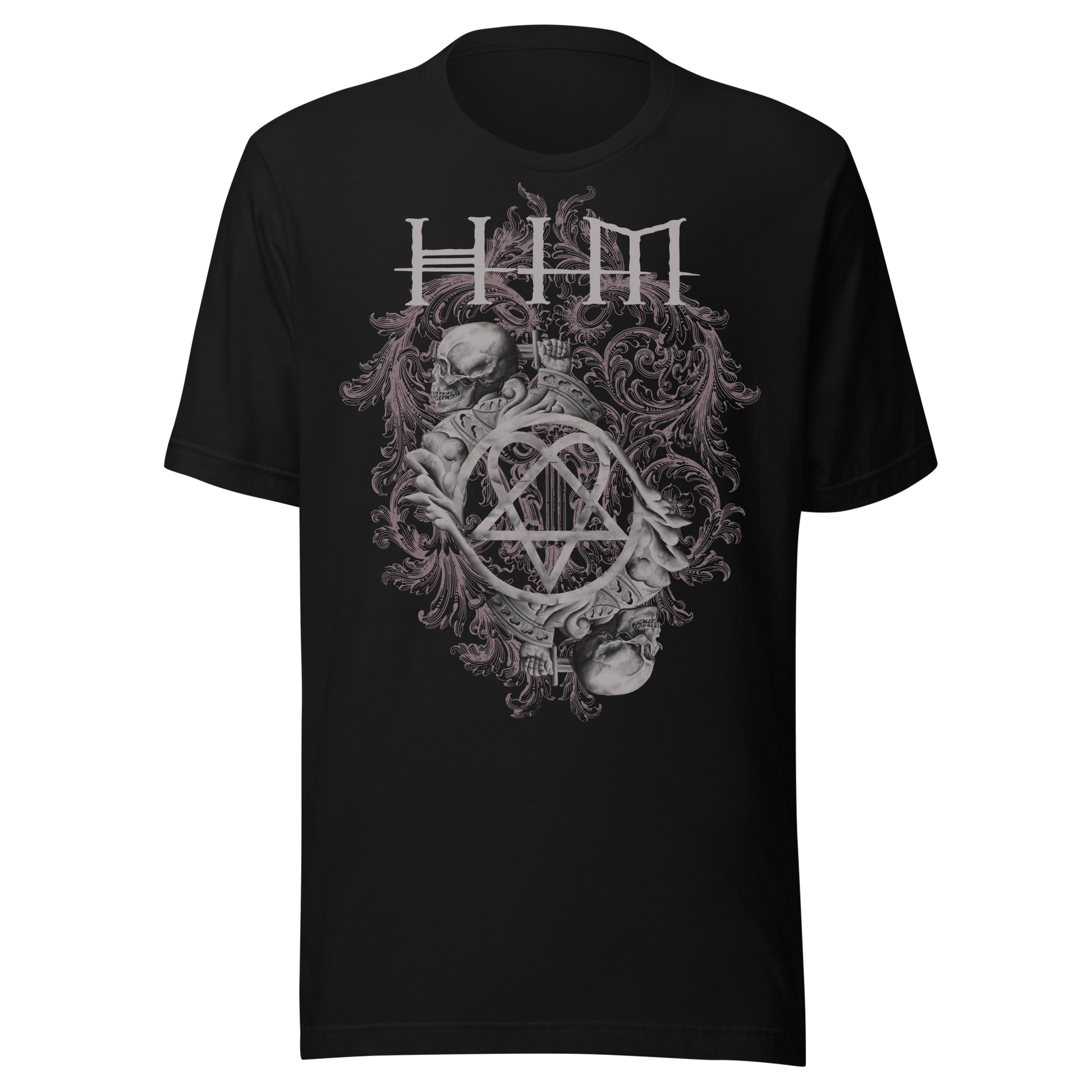 HIM Finland's Finest Jumbo Print Officially Licensed Mens T Shirt Black