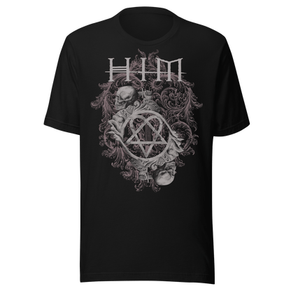 HIM Finland's Finest Jumbo Print Officially Licensed Mens T Shirt Black