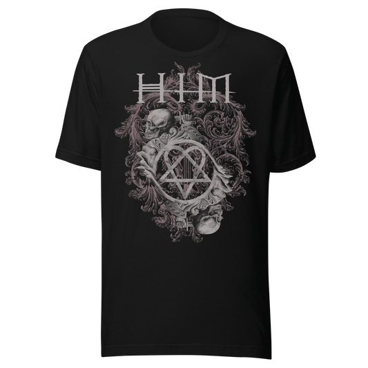 HIM Finland's Finest Jumbo Print Officially Licensed Mens T Shirt Black