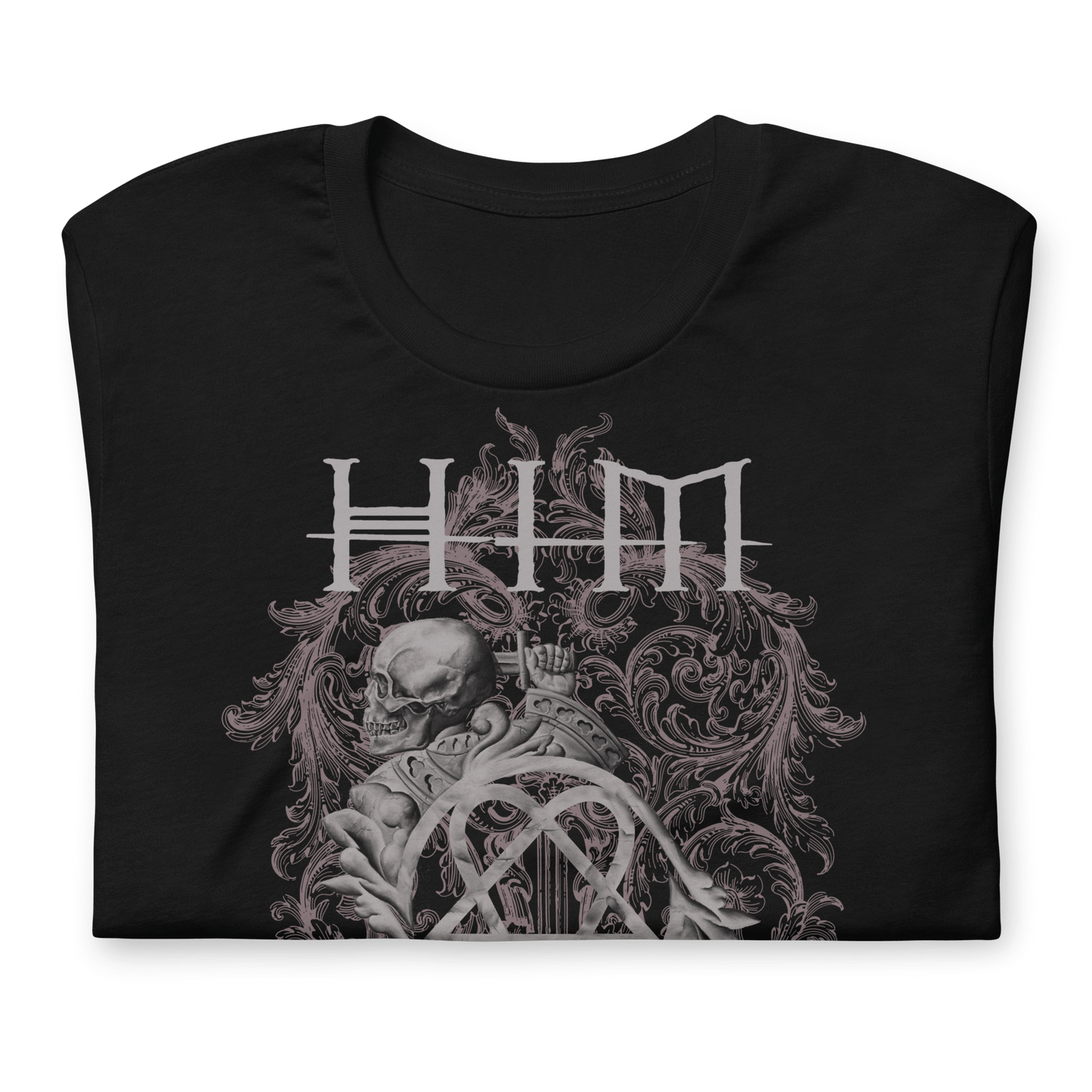 HIM Finland's Finest Jumbo Print Officially Licensed Mens T Shirt Black