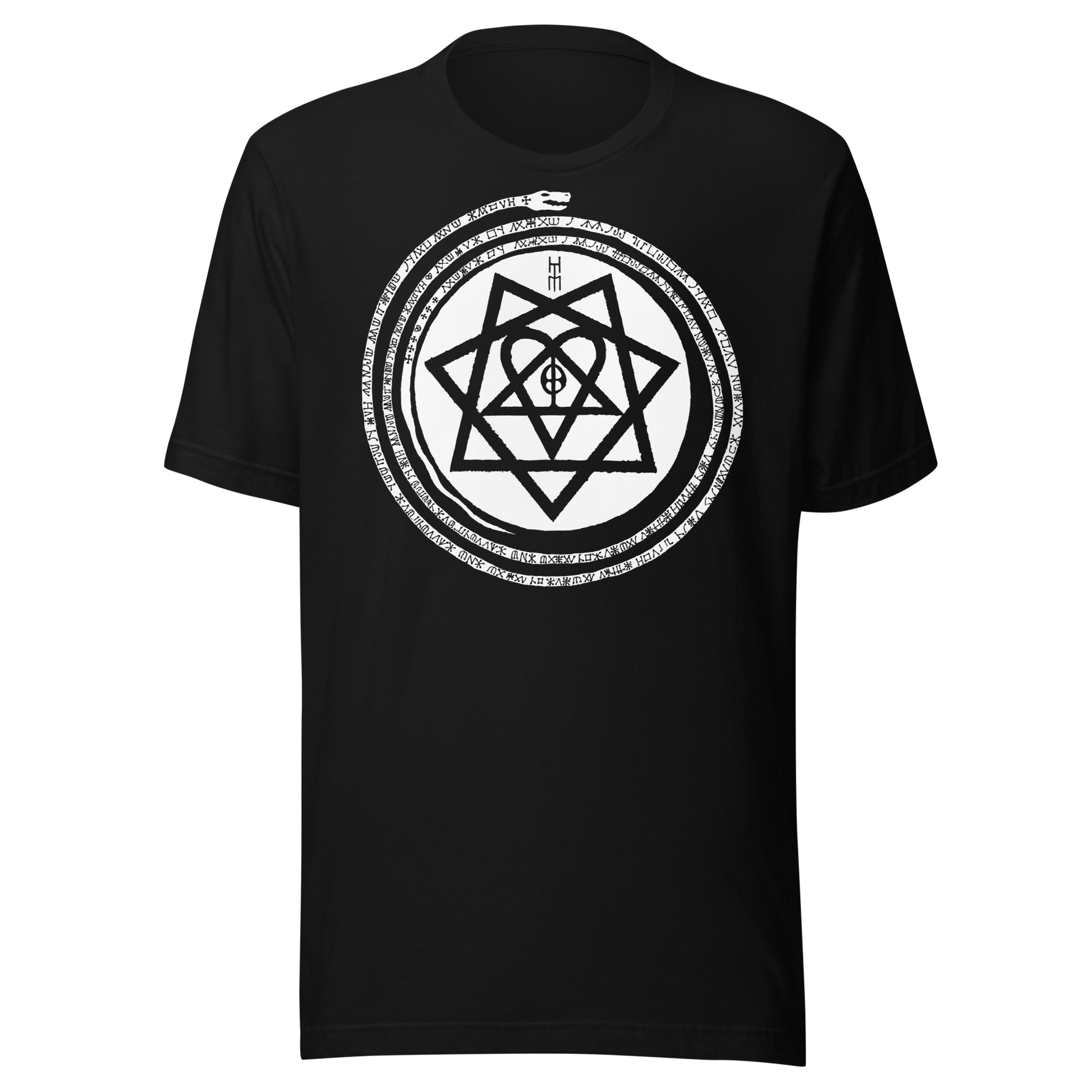 HIM Inifinity Snake Jumbo Print Officially Licensed Mens T Shirt Black