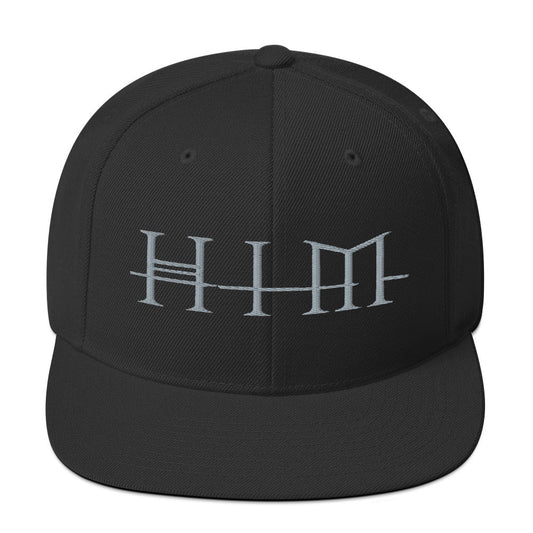 HIM Logo Adjustable Snapback Hat Black