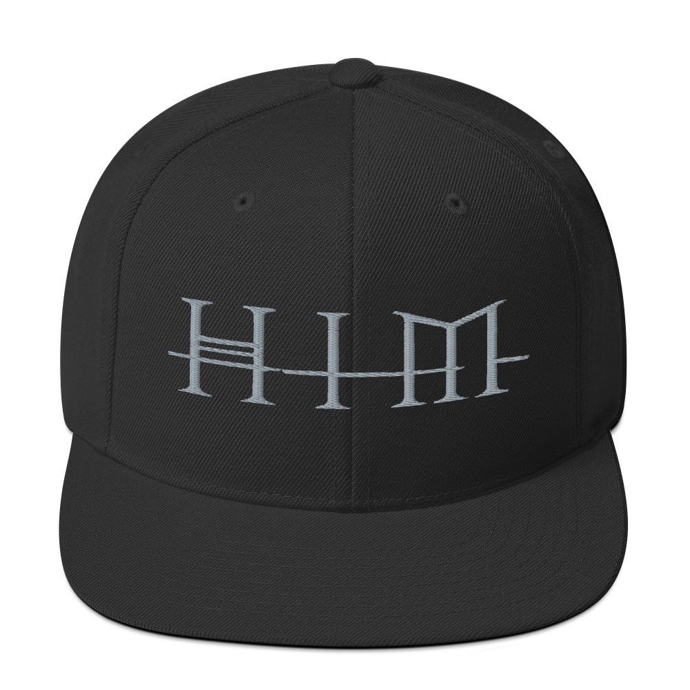 HIM Logo Adjustable Snapback Hat Black Officially Licensed