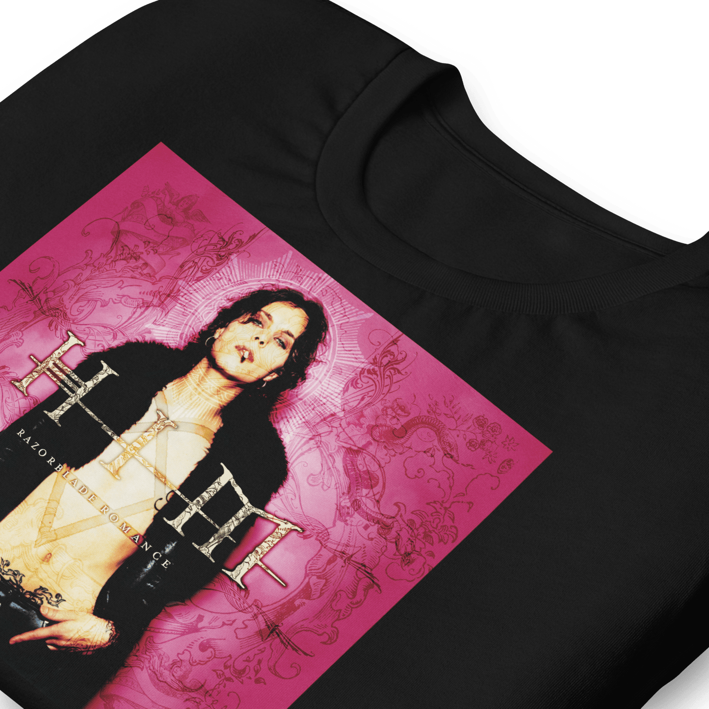 HIM Razorblade Romance Jumbo Print Officially Licensed Mens T Shirt Black