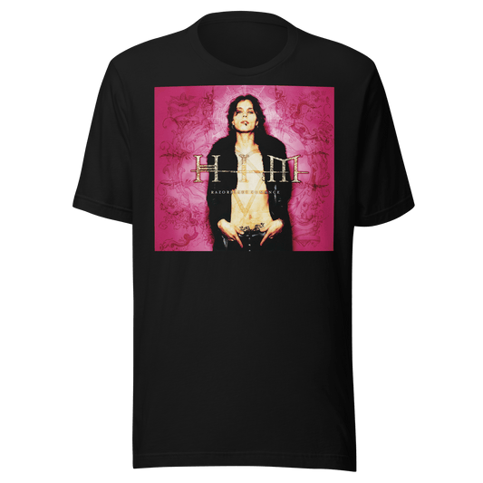 HIM Razorblade Romance Jumbo Print Officially Licensed Mens T Shirt Black