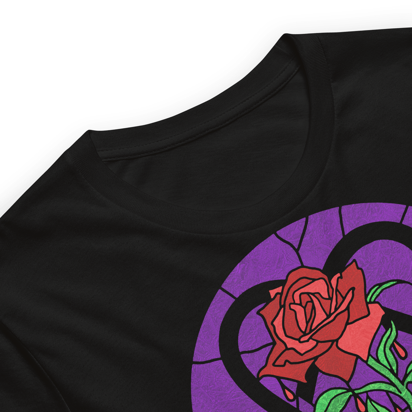 HIM Stained Glass Jumbo Print Officially Licensed Mens T Shirt Black