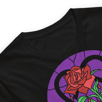 HIM Stained Glass Jumbo Print Officially Licensed Mens T Shirt Black