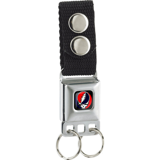 Grateful Dead Steal Your Face Black Full Color Keychain