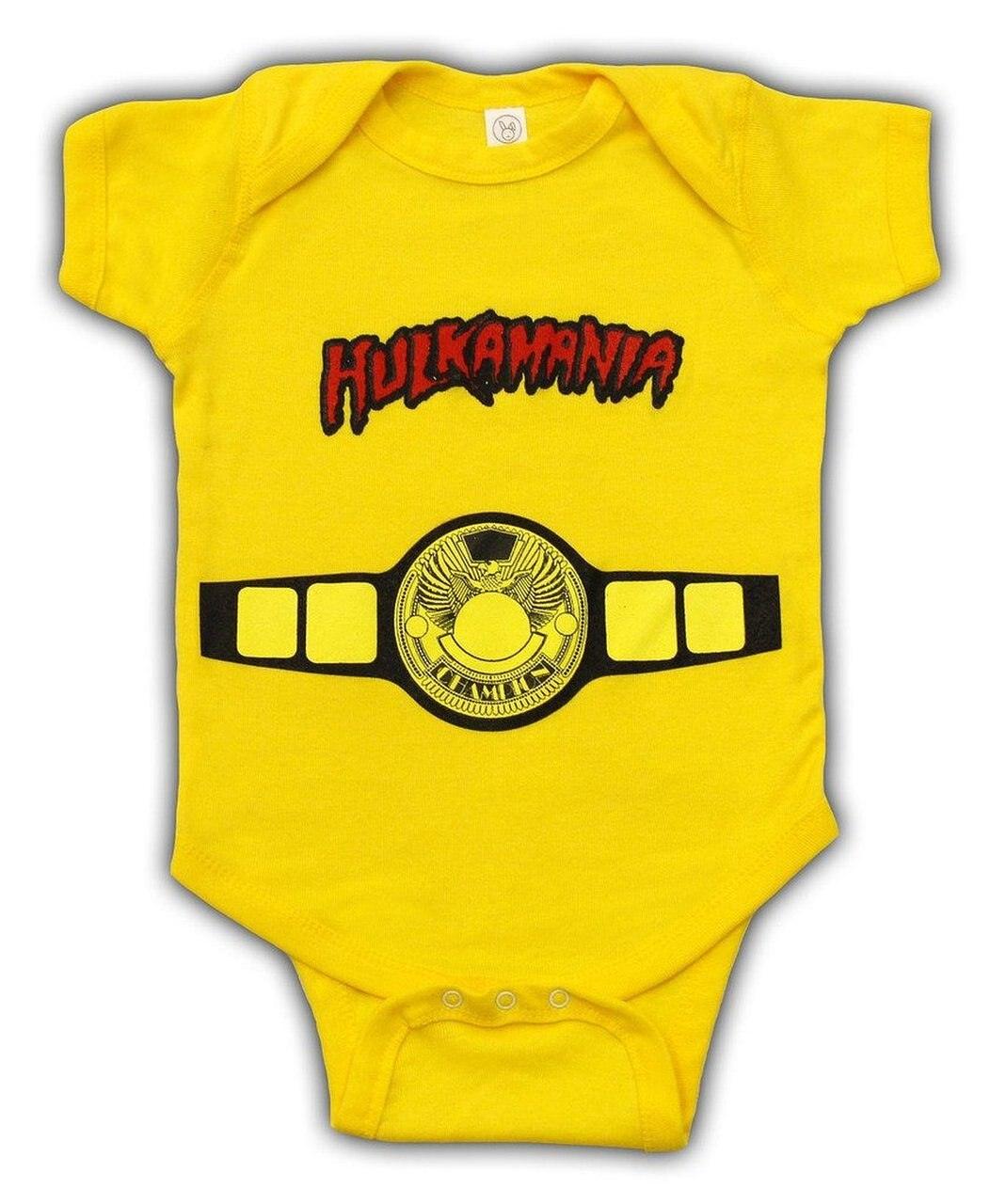 Hulkamania World Champ Yellow Romper