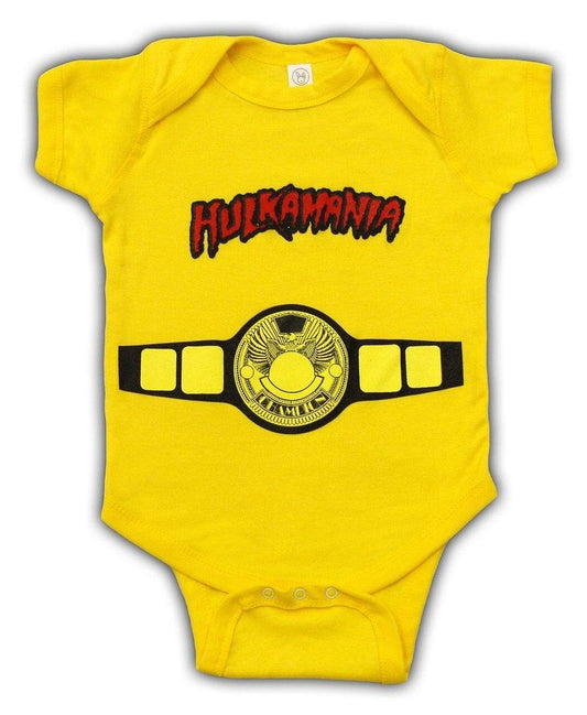 Hulkamania World Champ Yellow Romper