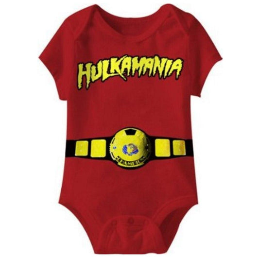 Hulkamania World Champ Infant Baby Romper Red