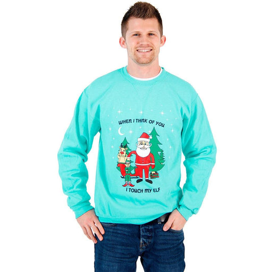 I Touch My Elf Ugly Christmas Sweatshirt