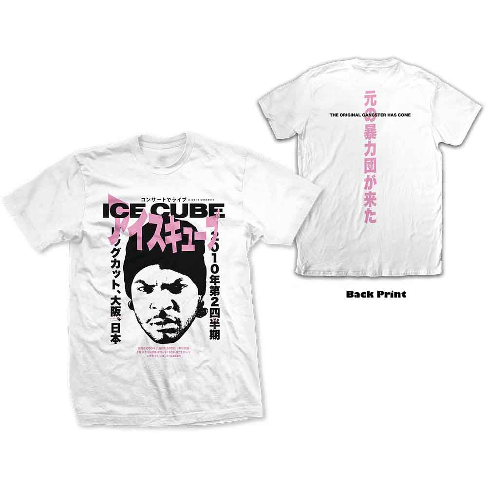 Ice Cube Beanie Kanji Mens T Shirt White Officially Licensed