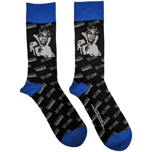 Ice Cube B&W Photo Socks Black Officially Licensed
