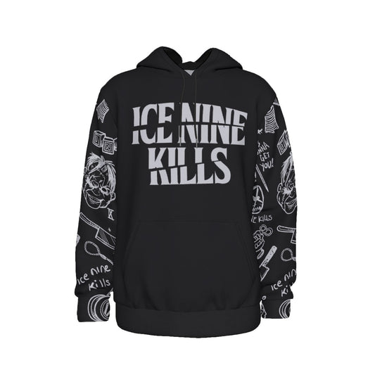Ice Nine Kills All-Over Print Hoodie Sweatshirt Black Officially Licensed