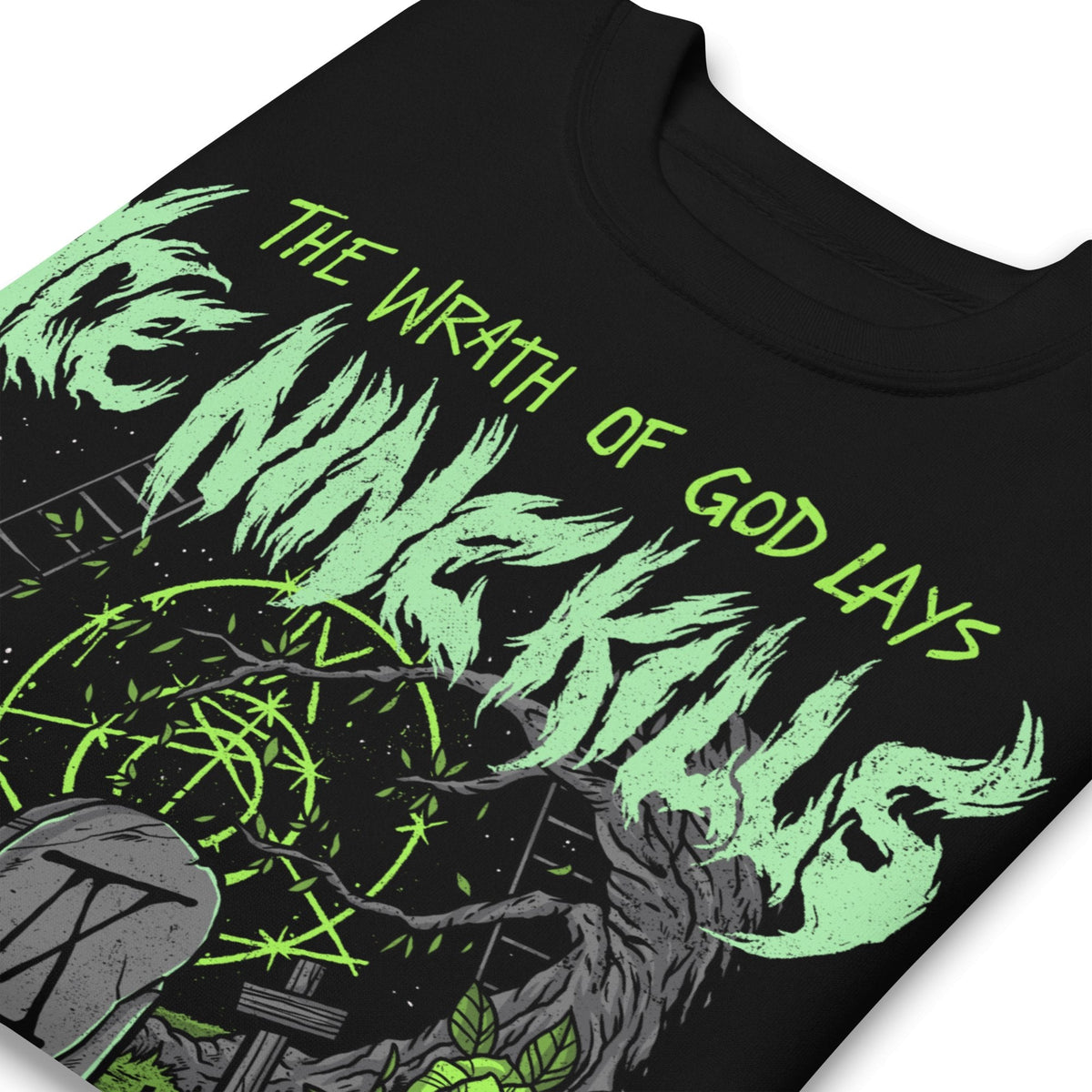 Ice Nine Kills Green Wrath Jumbo Print Mens Sweatshirt Black