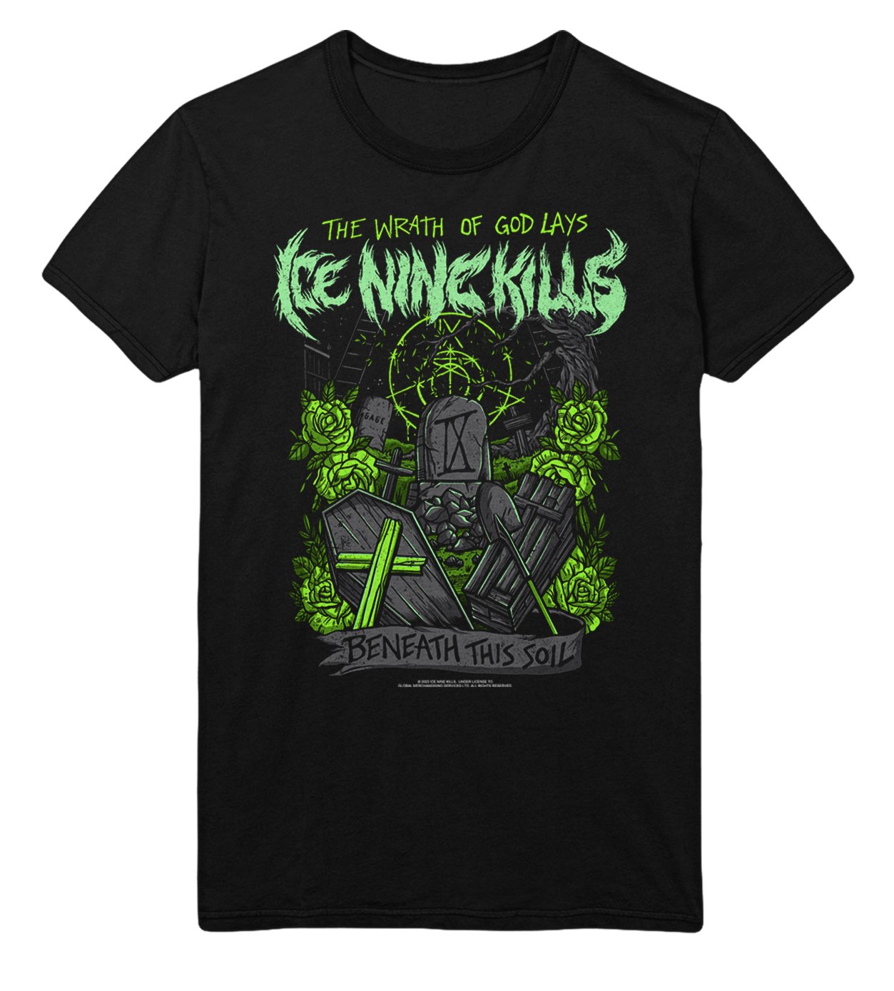 Ice Nine Kills Green Wrath Mens T Shirt Black