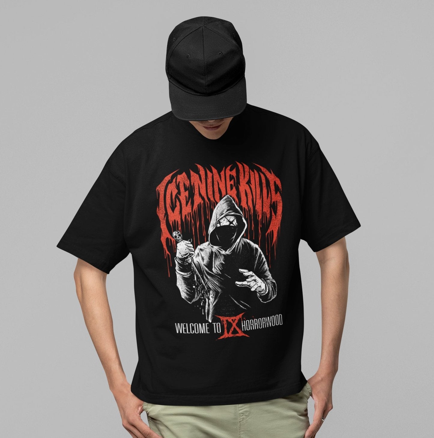 Ice Nine Kills Ix Horrorwood Jumbo Print Mens T Shirt Black