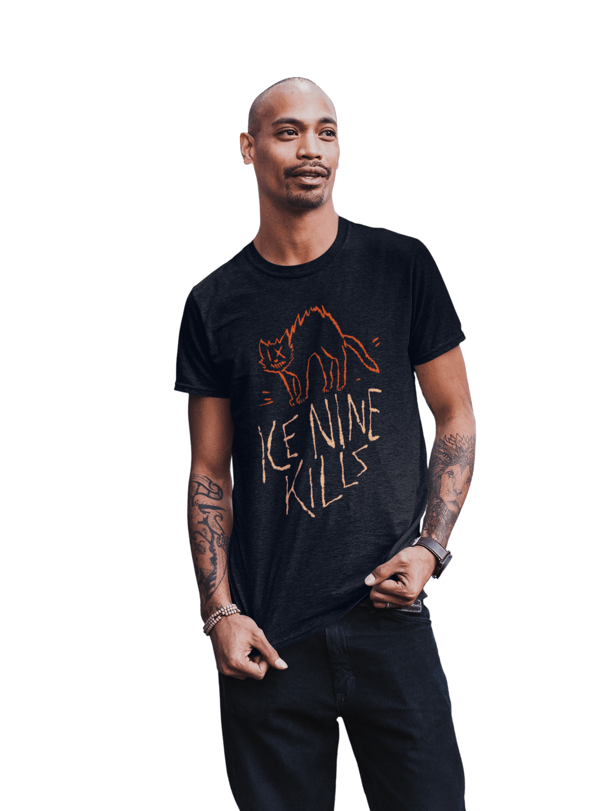 Ice Nine Kills Scratchy Cat Officially Licensed Mens T Shirt Black