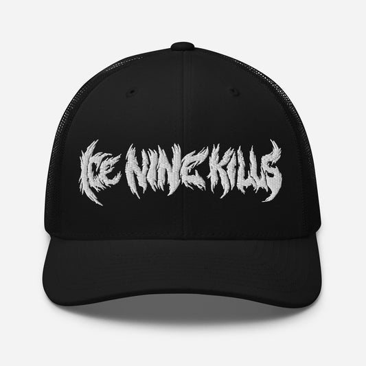 Ice Nine Kills Drip Logo Embroidered Adjustable Trucker Hat Black