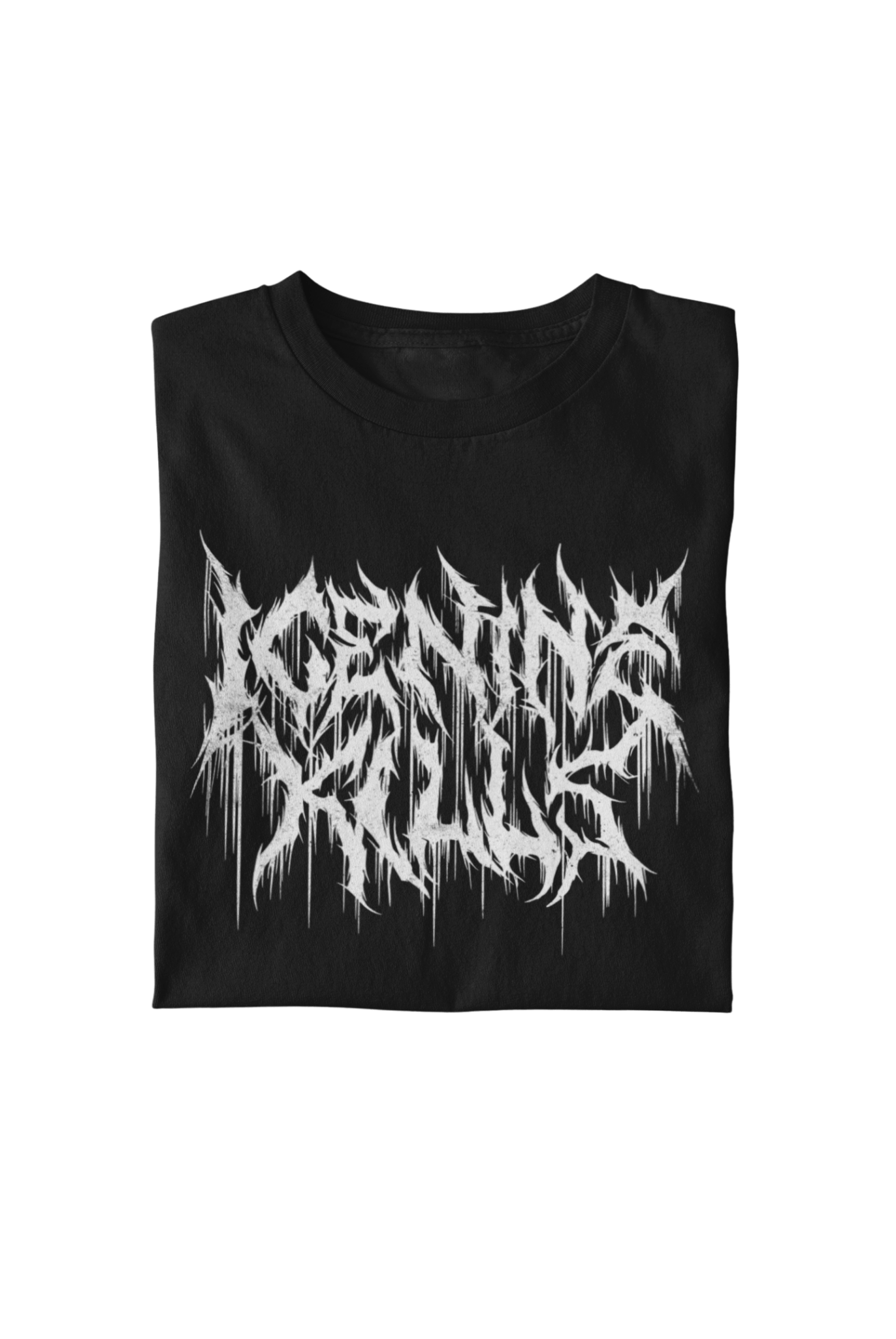 Ice Nine Kills White Drip Logo Officially Licensed Mens T Shirt Black