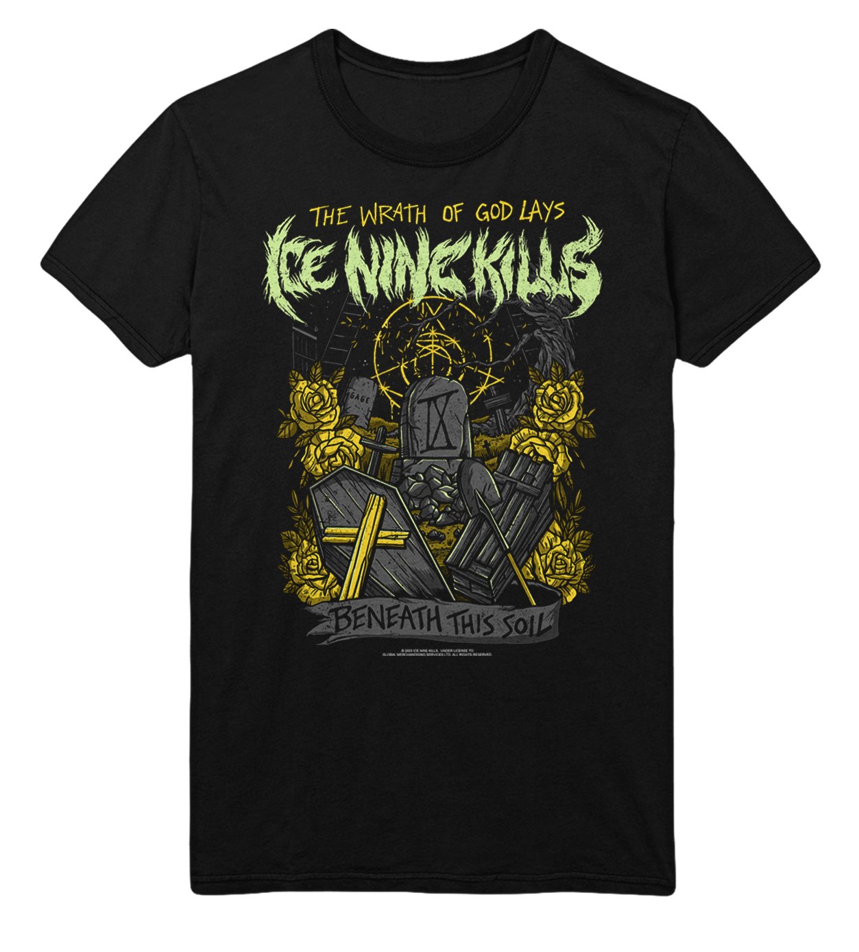 Ice Nine Kills Yellow Wrath Mens T Shirt Black