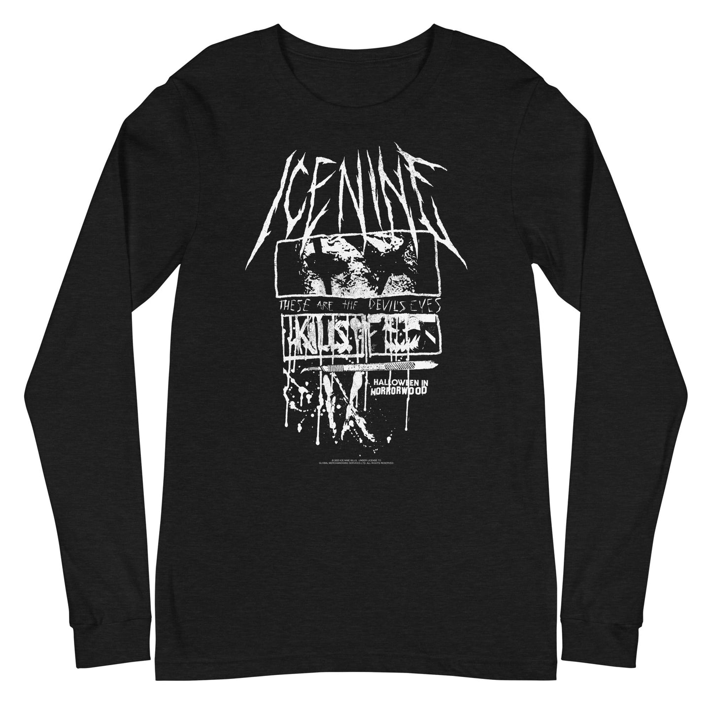 Ice Nine Kills Devil's Eyes Mens Long Sleeve T Shirt Black