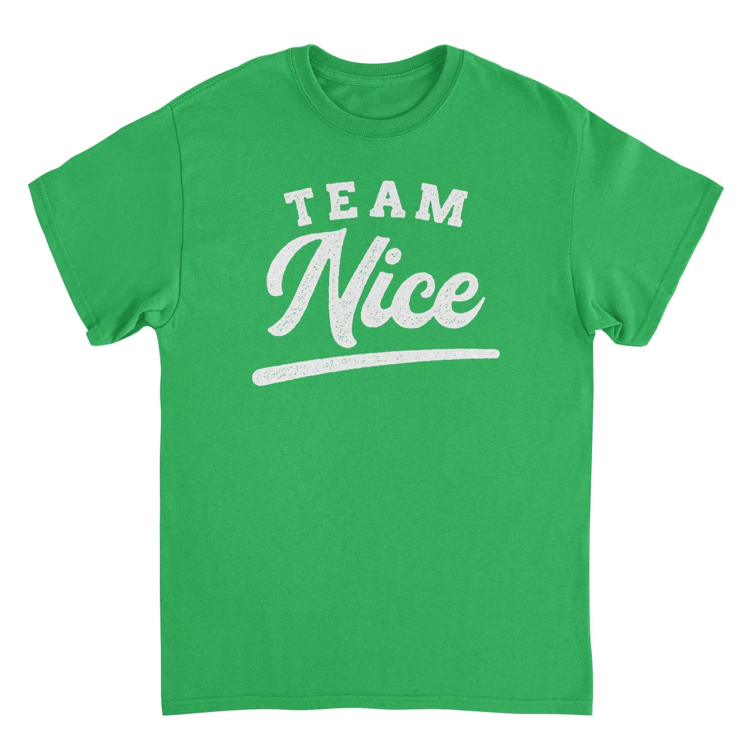 Team Nice Mens Christmas T-Shirt Green Officially Licensed