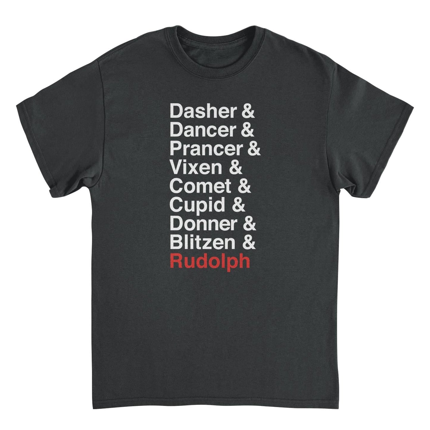 Reindeer Names Mens Christmas T-Shirt Officially Licensed