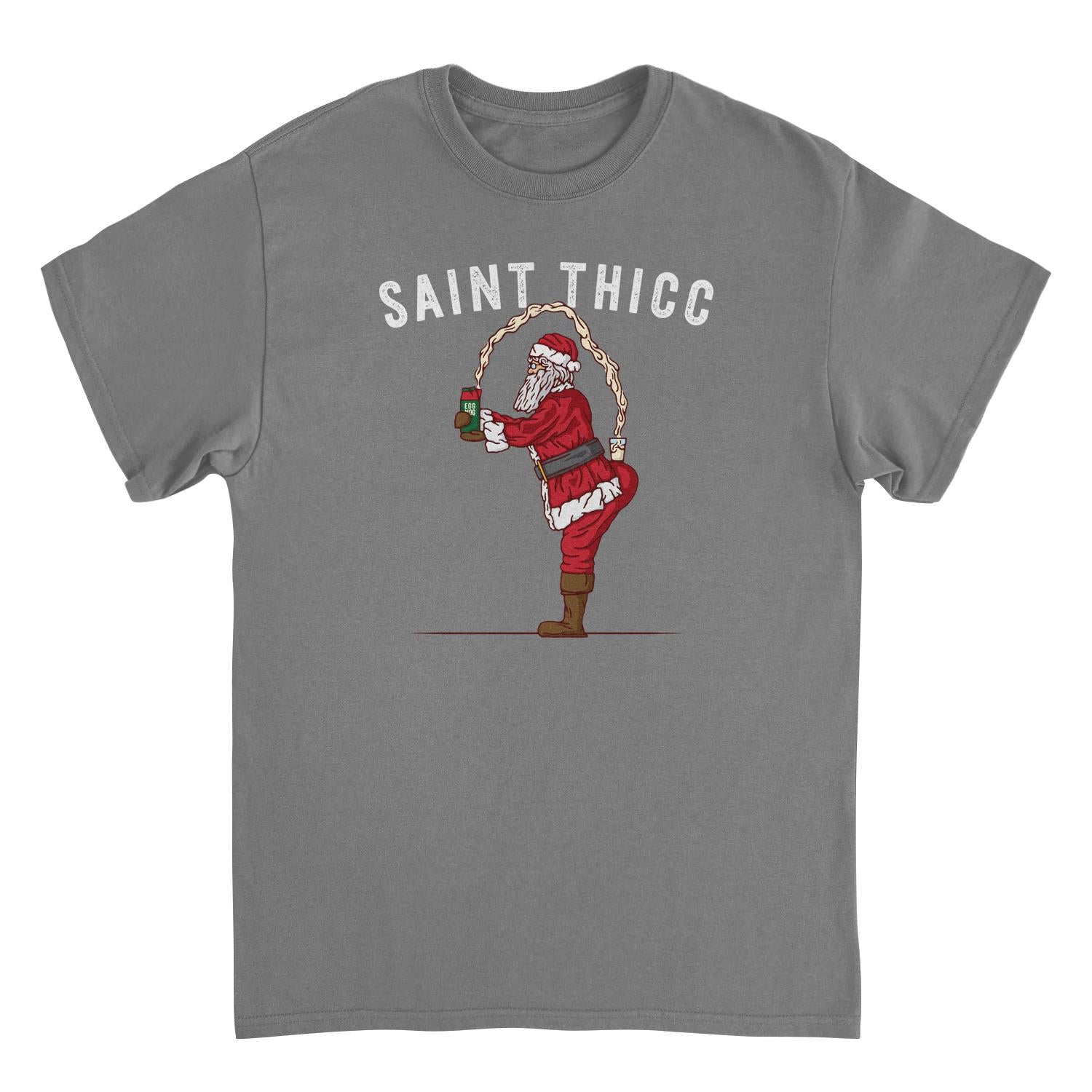 Saint Thicc Mens Christmas T-Shirt Officially Licensed