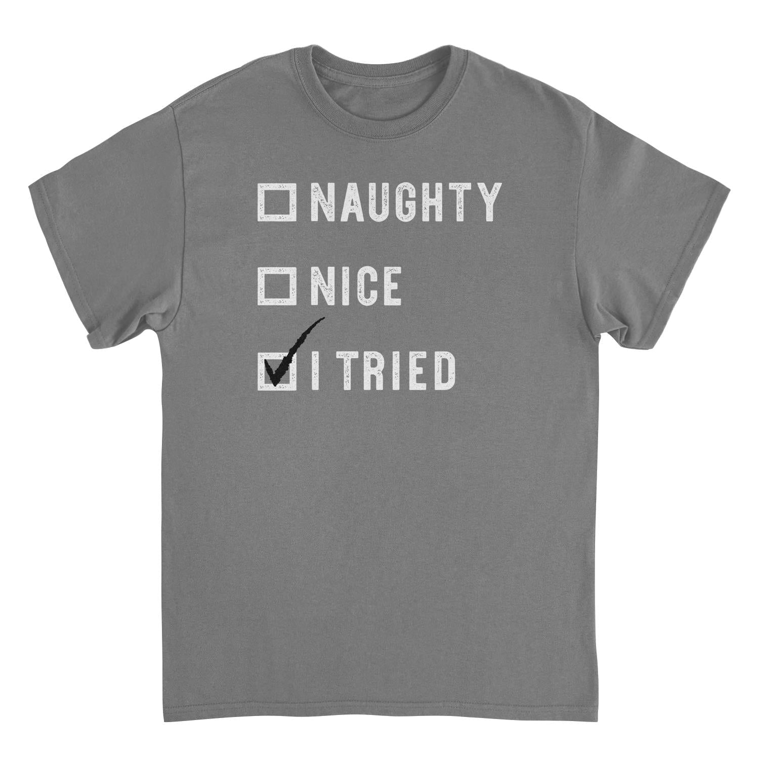 Christmas T-Shirt - Naughty Nice I Tried Officially Licensed