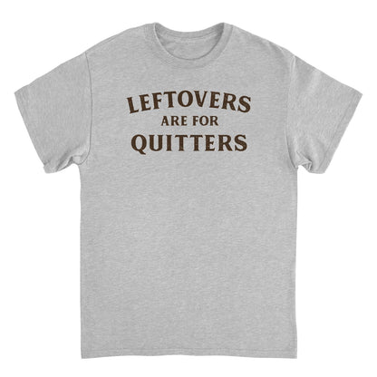 Leftovers are for Quitters Mens Ideanest T Shirt Grey Officially Licensed