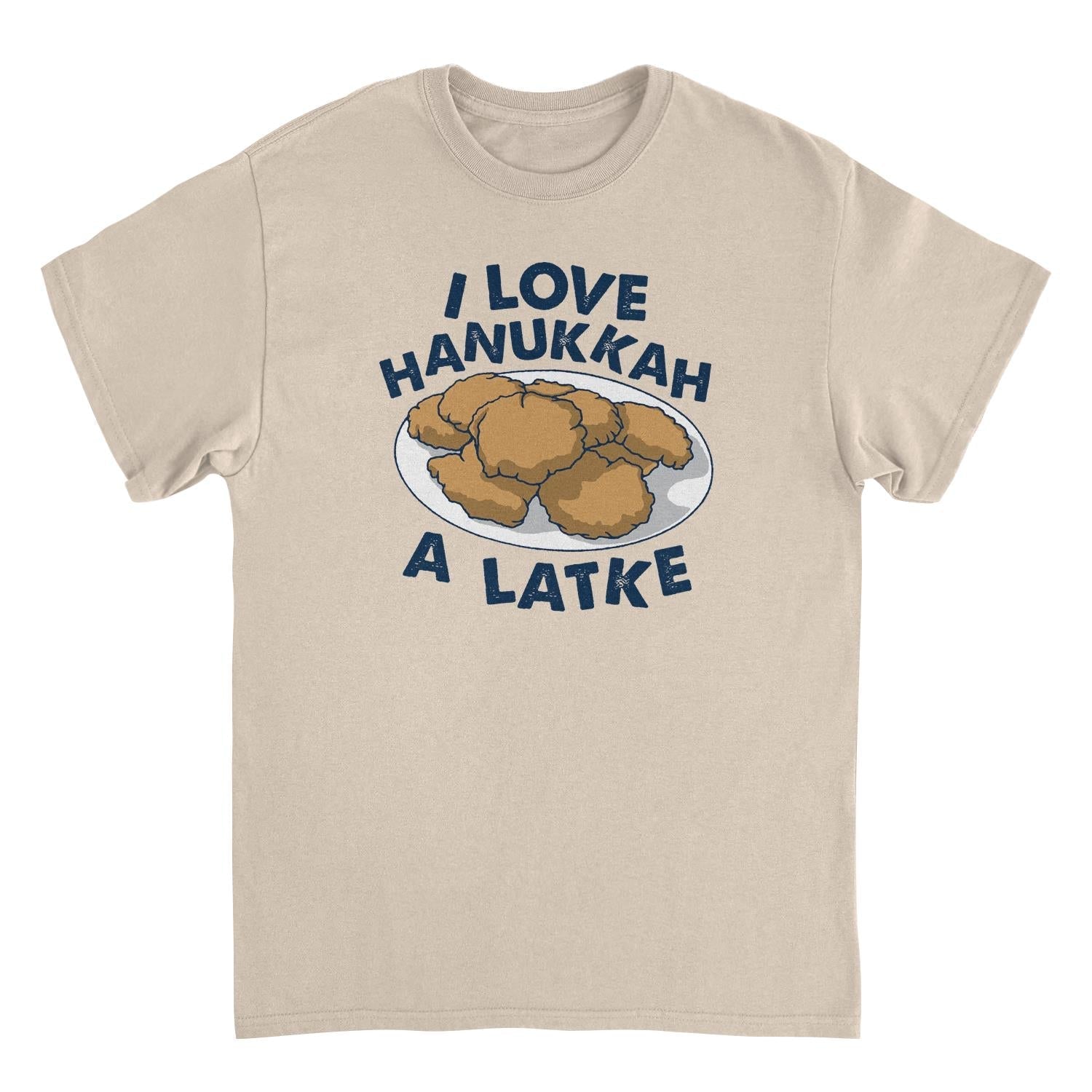 I Love Hanukkah A Mens Hanukkah T Shirt Tan Officially Licensed