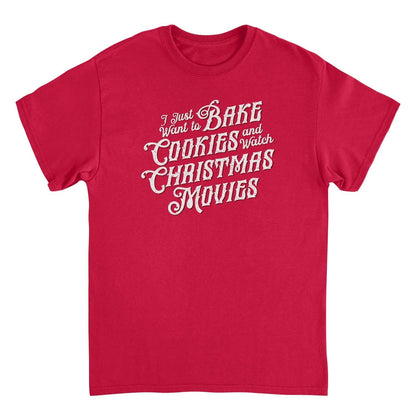 Christmas T-Shirt - Bake Cookies and Watch Christmas Movies Officially Licensed
