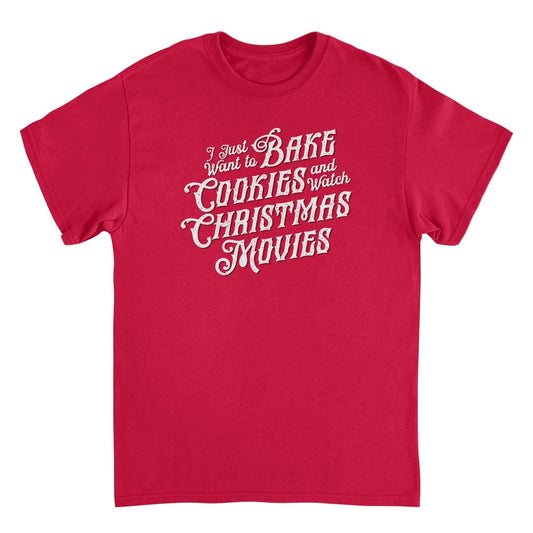 Christmas T-Shirt - Bake Cookies and Watch Christmas Movies Officially Licensed