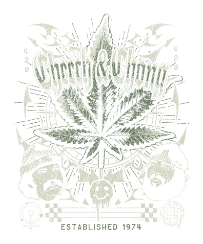 Cheech & Chong 420 Established 1974 Mens T Shirt Black Officially Licensed