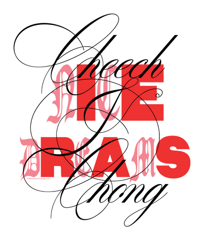 Cheech & Chong Nice Dreams Red Typography Mens T Shirt Blue Officially Licensed