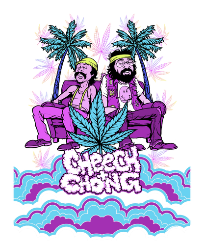 Cheech & Chong Cloud Logo Couch Cartoon Mens T Shirt Black Officially Licensed