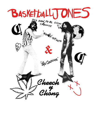 Cheech & Chong Basketball Jones Retro Mens T Shirt Grey Officially Licensed