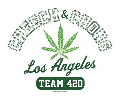 Cheech & Chong Los Angeles Team 420 Mens T Shirt Black Officially Licensed