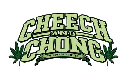 Cheech & Chong In Bud We Trust Logo Mens T Shirt Green Officially Licensed