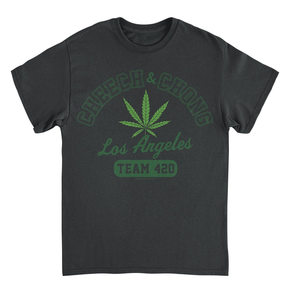 Cheech & Chong Los Angeles Team 420 Mens T Shirt Black Officially Licensed