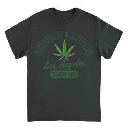 Cheech & Chong Los Angeles Team 420 Mens T Shirt Black Officially Licensed