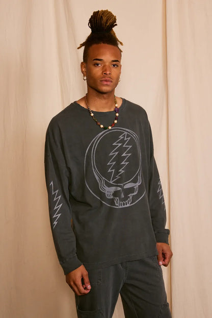 Grateful Dead Outliner Mens Long Sleeve Black