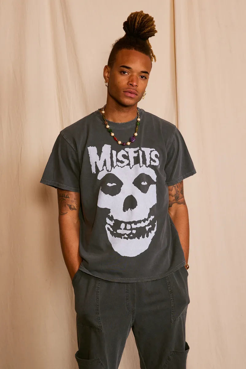 Misfits Distressed Sunkissed Mens Tee Shirt Black