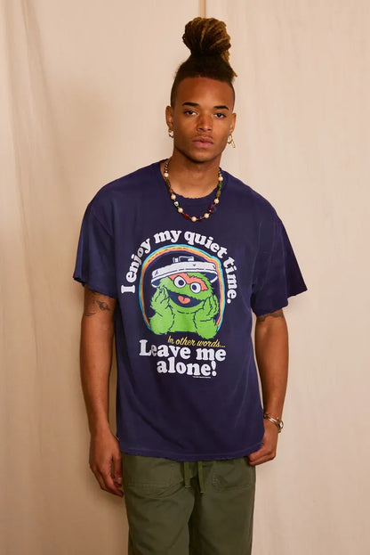 Anti-Social Oscar The Grouch Sesame Street Oversized Mens Tee Shirt