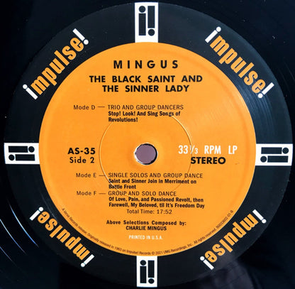 Charles Mingus – The Black Saint And The Sinner Lady (LP Vinyl) Vinyl Record