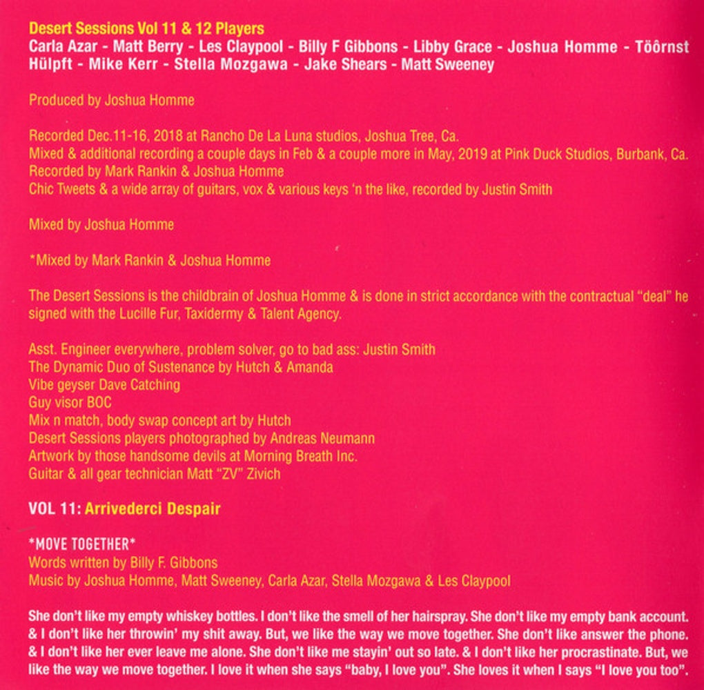 Desert Sessions – Vol. 11 & 12 Music CD