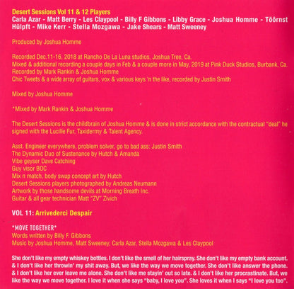 Desert Sessions – Vol. 11 & 12 Music CD