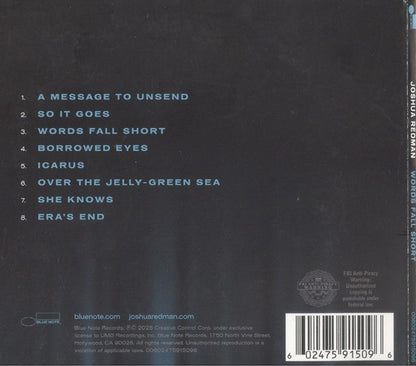 Joshua Redman – Words Fall Short Music CD